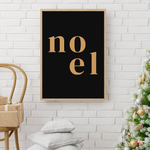 Noel Modern goud stijlvolle minimalistische kers Poster