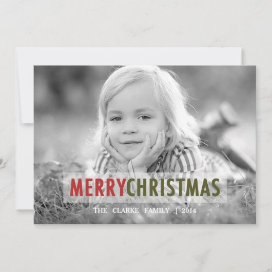 NOËL MODERNE | CARTE PHOTO VACANCES (Devant)
