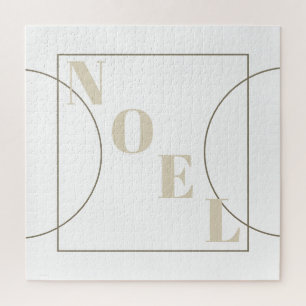 Noel Moderne Chic Kerst Wit Brons Tinten Legpuzzel