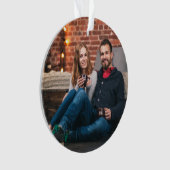 Noël moderne | Couple Photo Burgundy Maroon (devant)