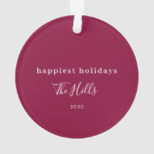 Noël moderne | Couple Photo Burgundy Maroon (dos)