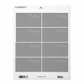 Noël moderne | Étiquette cadeau Rectangle argent (Feuille entière)