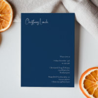 Noël moderne | Invitation à déjeuner bleu