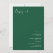 Noël moderne | Invitation à déjeuner vert (Devant)