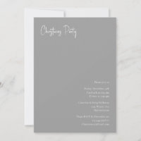 Noël moderne | Invitation à une fête d'argent