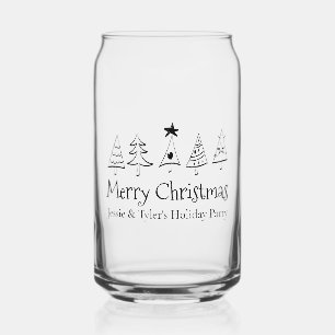Noël Moderne Joyeux Fête Personnalisée Noir & Blan