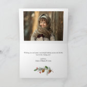 Noël moderne Joyeux vacances 3 Carte photo (Intérieur)