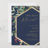 Noël moderne | Marine Elopement Faire-part (Devant)