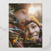 Noël moderne minime photo étoile foin vacances (Recto)