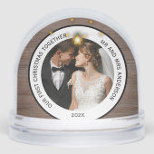 Noël Moderne Rustique à Grain de Bois pour les Cou (Avant)