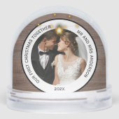 Noël Moderne Rustique à Grain de Bois pour les Cou (Arrière)