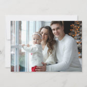 Noël Monochrome Carte photo paysage hiver (Devant)