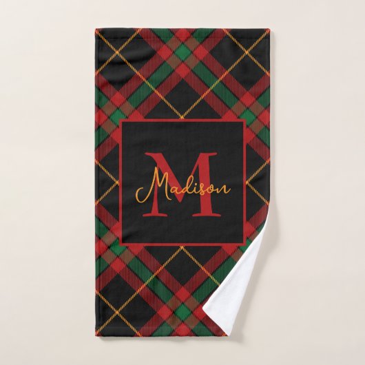 Noël monogramme jeté (Serviette à main)