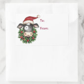 Noël Moo-rry - étiquette cadeau (Sac)