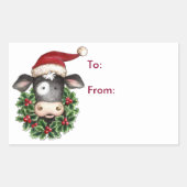 Noël Moo-rry - étiquette cadeau (Devant)