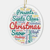 Noël Mot Cloud Noël Ornement de Noël (Gauche)
