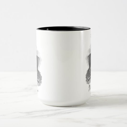 Noel mug with an beautiful antique deer etching. (Centre)