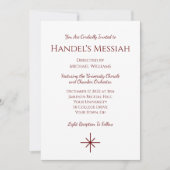 Noël Musique Concert Invitation (Devant)