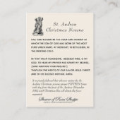 Noël Nativité Novena Jesus Marie Carte Sainte (Dos)