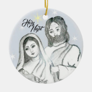 Noël Nativité Saint Nuit Ornement en céramique