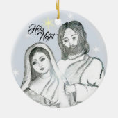 Noël Nativité Saint Nuit Ornement en céramique (Dos)
