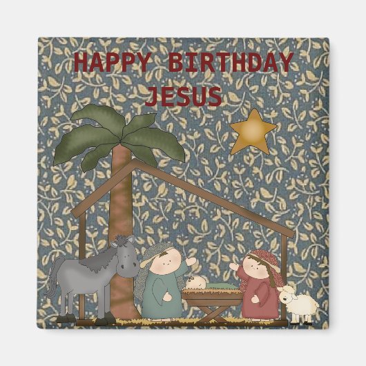 Noël Nativité Scène Baby Jesus Magnet (Devant)