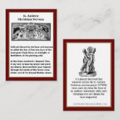 Noël Nativité St. Andrew Novena Carte de prière (Devant / Derrière)