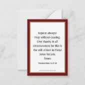 Noël Nativité St. Andrew Novena Carte de prière (Dos)