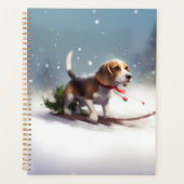 Noël neige hiver Beagle (Devant)