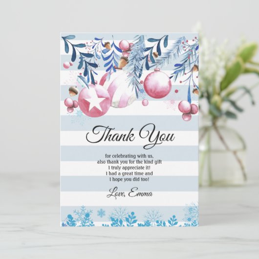 Noël, Noël, Noël, carte de remerciements (Debout devant)