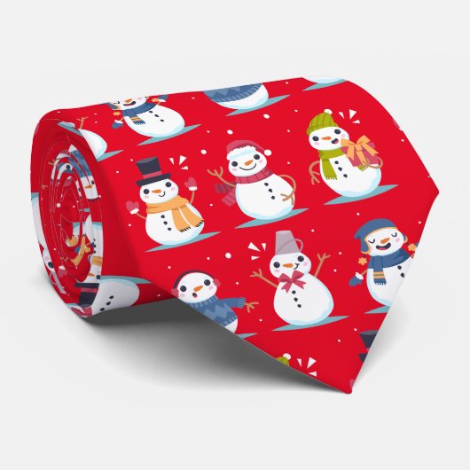 Noël Noël Noël Noël Noël Noël aux Snowman Cravate  (Roulé)