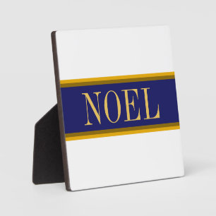 NOEL NOEL Rich Navy Blue Snowy White Stripes Fotoplaat