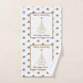 Noël noir et blanc moderne  (Serviette à main)