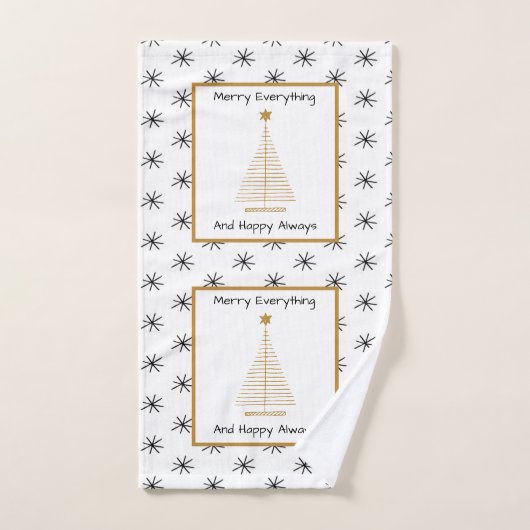 Noël noir et blanc moderne  (Serviette à main)