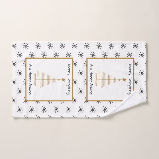 Noël noir et blanc moderne (Serviette à main)