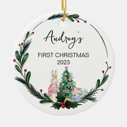 Noël Nom bébé Ornement (Devant)