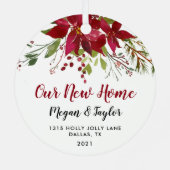 Noël Notre Nouvelle Maison Ornement Floral (Verso)