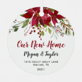 Noël Notre Nouvelle Maison Ornement Floral (Recto)