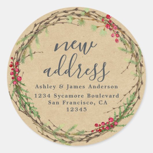 Noël Nous avons déplacé Kraft étiquette nouvelle a (Devant)