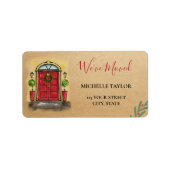 Noël Nouveau Accueil Noël Fêtes Étiquette (Devant)