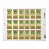 Noël Nouvel An Souhaits Brossé Étiquette Cadeau Or (Feuille entière)