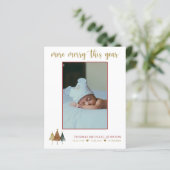 Noël Nouvelle carte Faire-part de naissance bébé (Debout devant)