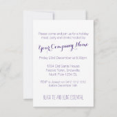 Noël nuit ciel étoiles fête invitation violet (Dos)