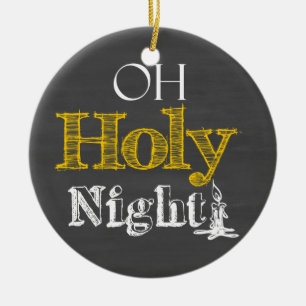 Noël O Saint Night Chalkboard Ornement