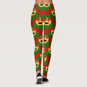 noël oeil de coeur émoji xmas leggings (Dos)