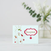 Noël Oiseaux d'hiver Mariage Cartes de réception (Debout devant)