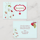 Noël Oiseaux d'hiver Mariage Cartes de réception (Devant / Derrière)
