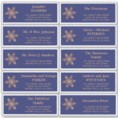 Noël or flocon de neige marine étiquettes de adres (Devant)