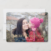 Noël | Or | Points de Parties scintillant | CARTE  (Devant)