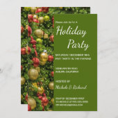 Noël Ornament Fête Invitation (Devant / Derrière)